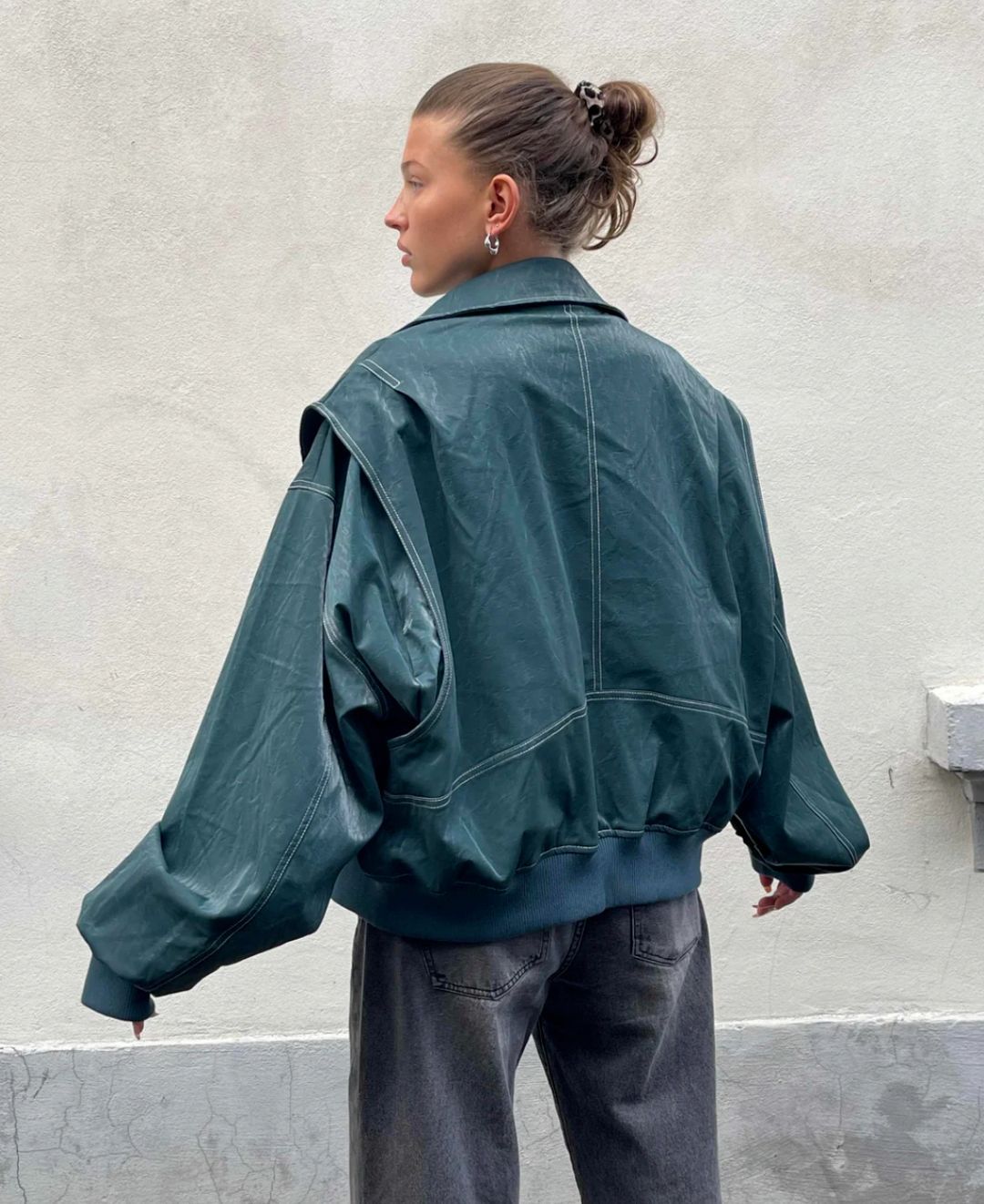 Belle Nuit™ | Leather Look Bomber Jacket