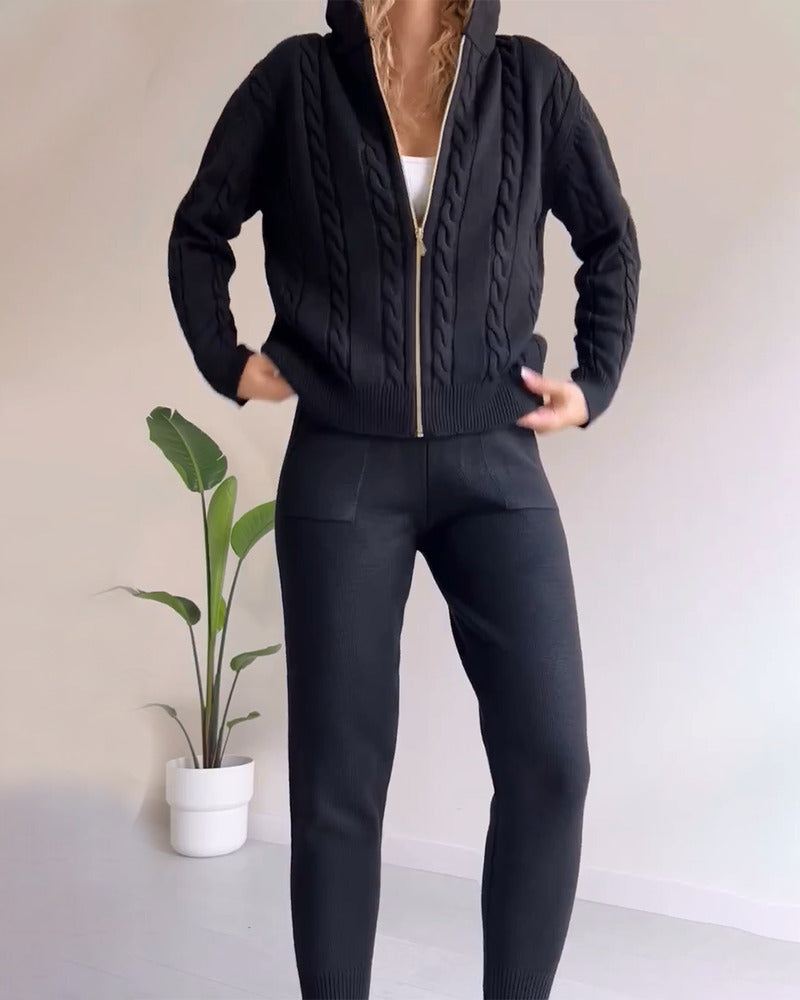 Ania | Completo Due Pezzi Twist-Jacquard Casual