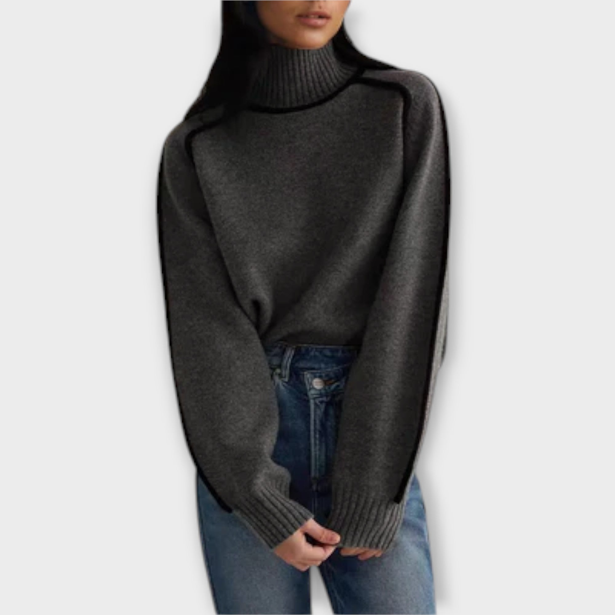 Briella | Maglione a Collo Alto a Costine per Donna | Morbido e strutturato