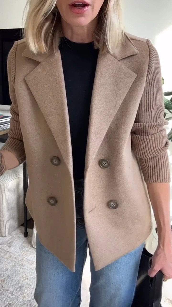 Amelia | Elegante blazer con maniche in maglia
