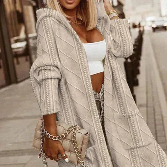 Jelone | Cardigan con cappuccio di lunghezza Estesa