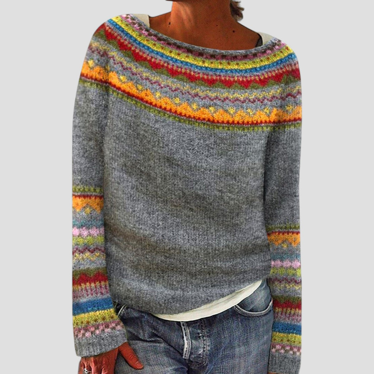 Siena | Maglione a Maglia da Donna con Motivo | Vestibilità Comoda e Calda