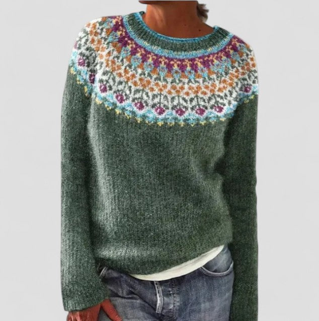 Siena | Maglione a Maglia da Donna con Motivo | Vestibilità Comoda e Calda